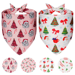 Agroon Christmas dog bandanas pattern1 worn by a playful pup for festive photos.