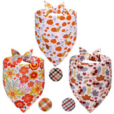 Agroon fall dog bandana with pumpkin motif for festive pet styling