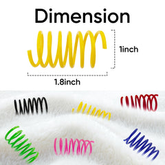 AGYM yellow spring toy close-up, bright color attracts kittens for interactive play.