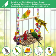 AHIER willow-perch-hammock captures natural aroma and soothing habitat vibes for birds.