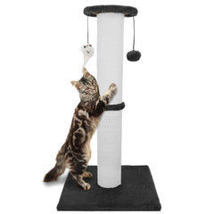 Ahomdoo cat scratching post 34in front view shows sturdy, stable construction for active indoor cats.