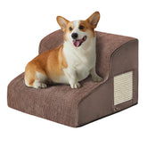 Ahpmeoa dogs steps for bed side view shows compact 2-step design for easy climbs.