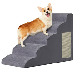 Ahpmeoa pet stairs five-step curved design offers safe climbing for dogs