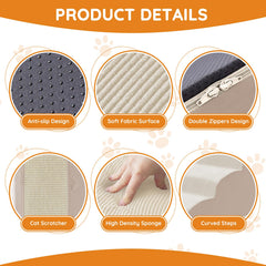 Ahpmeoa Pet Stairs foam structure close-up emphasizes sturdy support