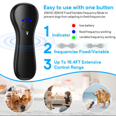 Ahwhg bark deterrent side view, portable for quick training
