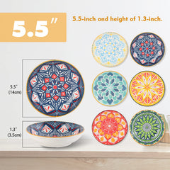AHX ceramic cat bowls wide-shallow-design promotes whisker-friendly feeding and clean face