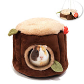 Aichillatum guinea pig hideout stump small offers a secure cozy retreat.