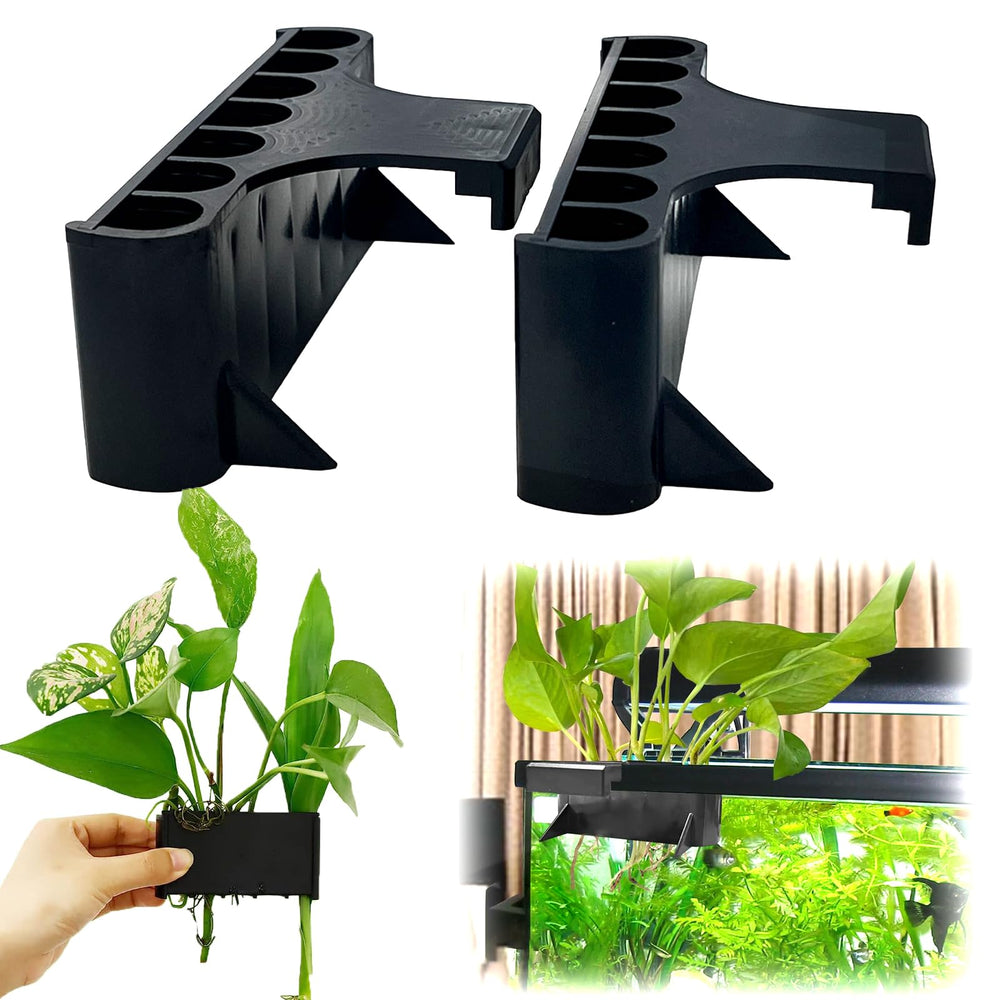 Aidmi 2PC 7 Holes aquarium plant holder side view for secure hanging and neat aquascaping