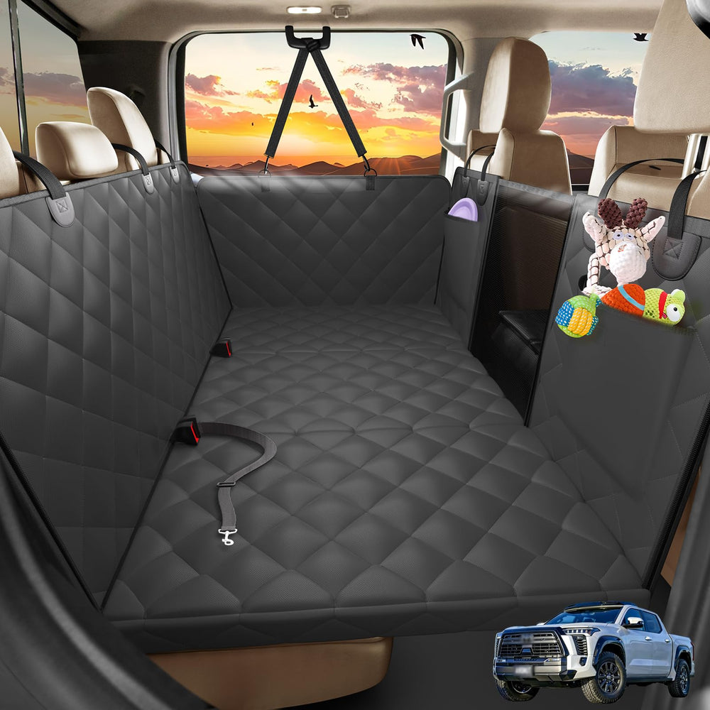 AIEDO back-seat extender dog hammock front view provides full coverage and comfort
