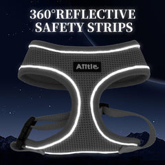 Aiitle harness grey – quick-release buckle for easy on off during quick walks.