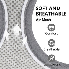 Aiitle harness grey – reflective safety strips aid visibility during night walks.