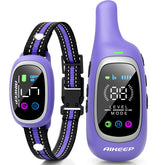 AIKEEP 2-in-1 collar remote in hand shows long-range training capability.