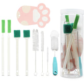 AIMAOGOU 9pcs cleaning kit box neatly organized for fountain cleaning.
