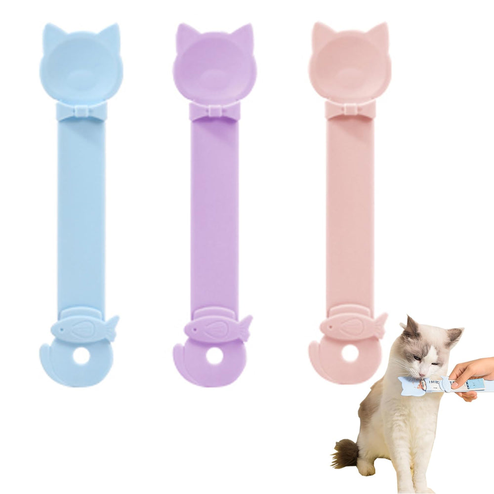AionneWie cat treat spoons set in gift box, ideal for convenient gifting