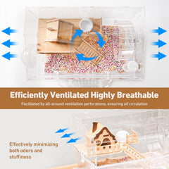 Aipawzz hamster cage ventilation design promotes fresh air and odor control