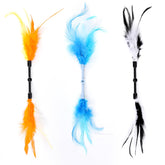 AIPERRO 3-in-1 cat toy feather replacement for rotating wand—promotes active play and enrichment.