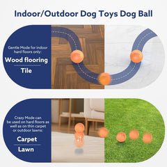AIPERRO Interactive Dog Ball mode switch demonstrates quick mode changes during playtime.