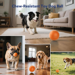 AIPERRO Interactive Dog Ball side view highlights versatile motion for indoor and outdoor play.