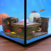 Aiqriwv underground resin stump front view showing secure shrimp retreat.