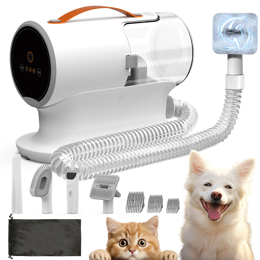 AIRROBO dog grooming vacuum kit 12000Pa for shed hair cleanup