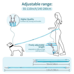 AIRUIDOG adjustable-length leash from 5.9 to 9.5 feet for versatile exploration.