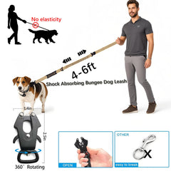 Airuidog heavy duty tactical dog leash padded-handles offer comfortable grip during long walks