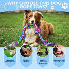 Aitmexcn dog rope toy-teeth-massage cleans teeth during play.
