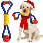 Aitmexcn Interactive Dog Rope Toy tug closeup showing durable fibers for robust play