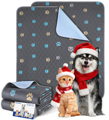 Aitmexcn washable puppy pad 2-pack waterproof surface keeps floors dry.