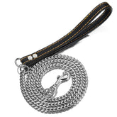 AIYIDI heavy-duty stainless steel dog chain leash 5ft Cuban link for durable control