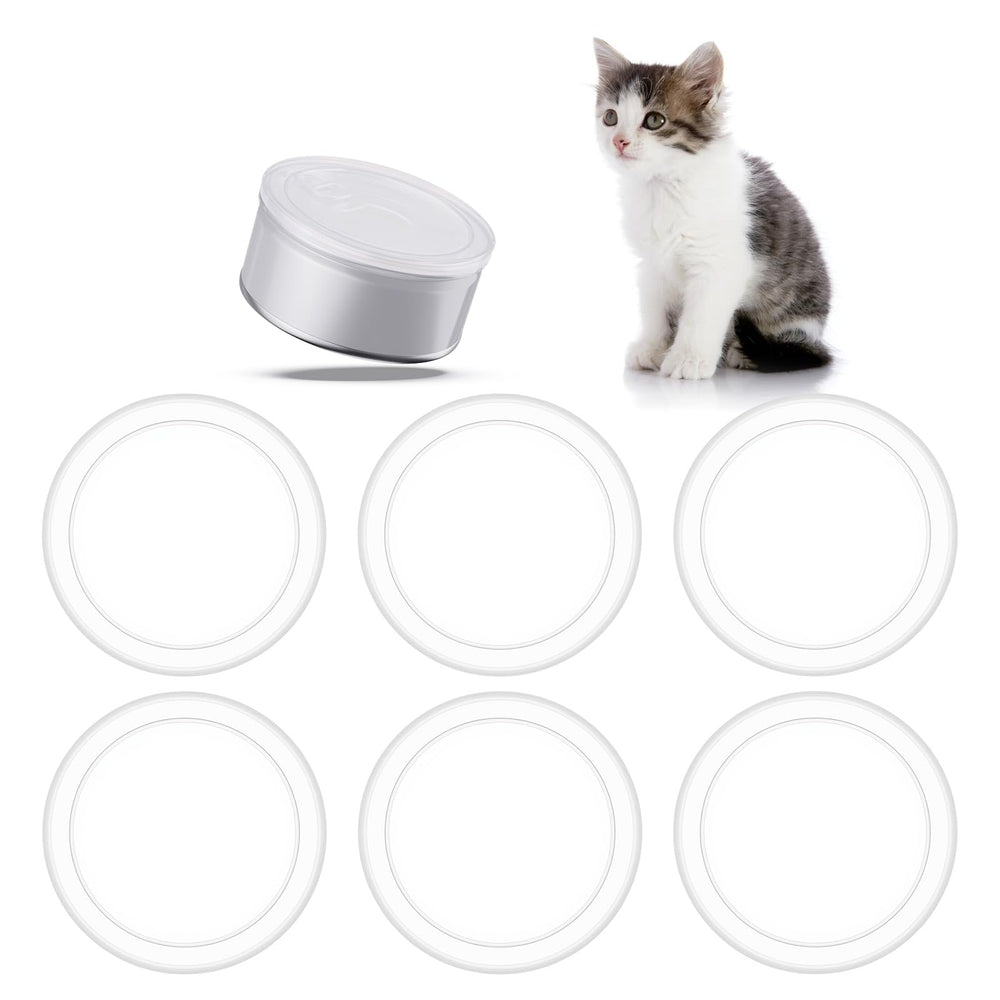 Ajcotahm 6 PCS can covers pack shows airtight dog food lids for freshness
