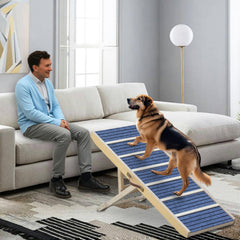 AKACIJA Dog Ramp for Bed folded-flat for compact storage under sofa or car.