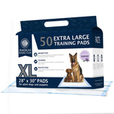 AKC lavender scented puppy training pad top view with six-layer protection