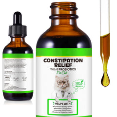 Akeeronn cat laxative dropper demonstrates easy dosing for gentle digestive support.