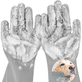 AKEISHE dog washing gloves paws deshedding for gentle fur removal and massaging touch.