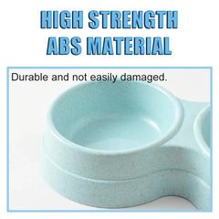 AKEISHE Double Cat Food Bowl pink close-up of detachable bowls for quick maintenance