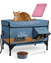 Akentio heated cat house exterior foam panel maintains warmth for outdoor cats during winter.