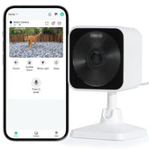 Akentio Pet Camera base mount enables easy real-time outdoor monitoring.