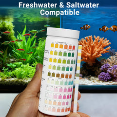AKSBTEC high-range pH and metal tests support reef and planted tanks.