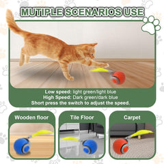 AKYHHE Speedy Cat Tail Toy 2.0 blue mode indicator highlights smart mode for engaging play