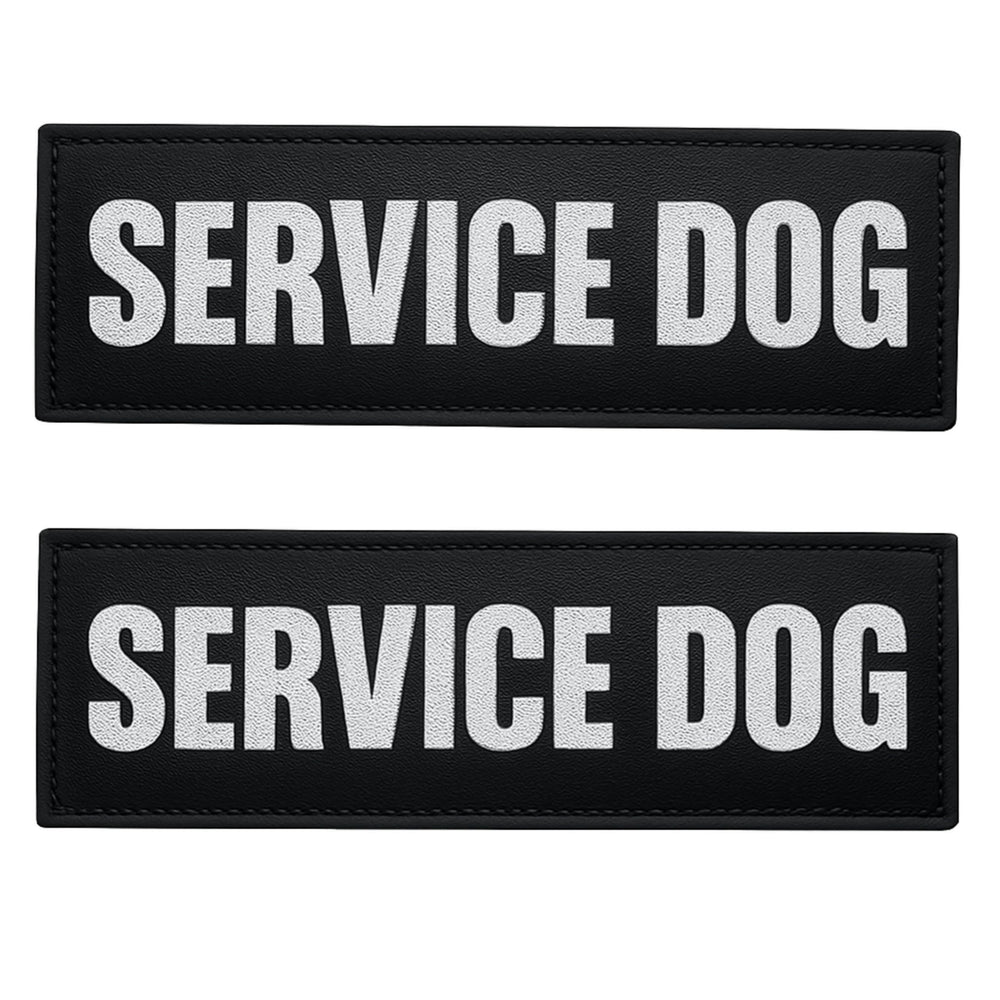 ALBCORP reflective patches set front view improves nighttime visibility for service dogs