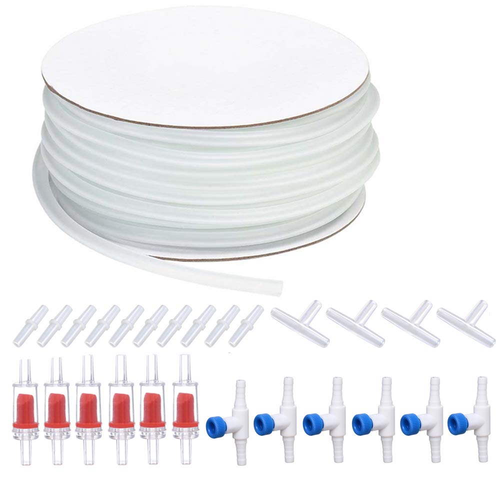 ALEGI aquarium air pump accessories set with 25ft tubing enabling flexible aeration.