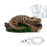 ALEGI Dinosaur Bubbler front view shows vivid motion in a clean aquarium.