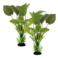 ALEGI silk aquarium plants 12-inch green pack—safe, lifelike foliage for fish tanks.