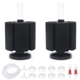 ALEGI sponge filter edge-fit in aquarium improves space efficiency for 125-gallon setups.