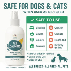 ALFIE'S CHOICE valerian blend suggests gentle pet soothing.
