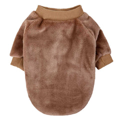 Algudbilt dog sweater olive worn by a dog highlighting lightweight plush warmth.