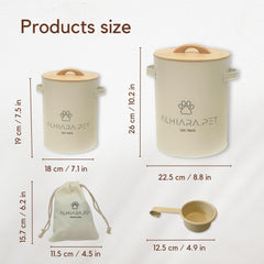 ALHIARA dual-size set canisters on countertop display functional organization