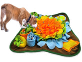Alibuy Dogs Snuffle Mat orange front view for enrichment and slow feeding