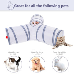 Alicedreamsky collapsible cat tunnel folded for storage and travel.